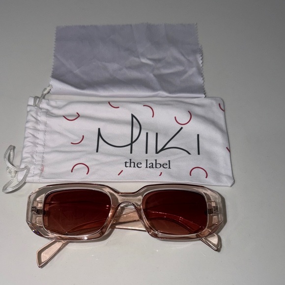 Miki the Label Accessories - NWOT Miki the Label Bold Pink Rectangular Transparent Sunglasses